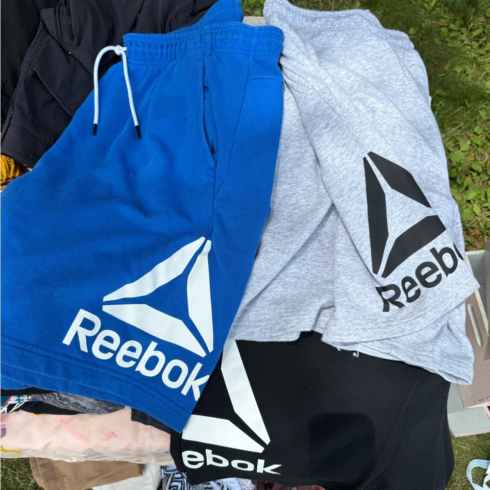 Reebok Blue and Gray Athletic Shorts